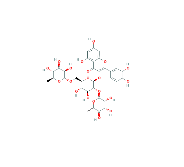 槲皮素-3-O-芸香糖-(1→2)-O-鼠李糖苷|55696-57-6