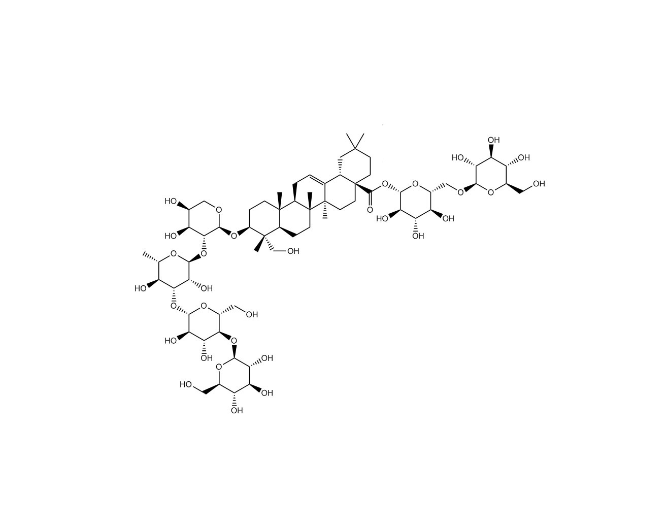 灰毡毛忍冬皂苷乙 136849-88-2 Macranthoidin B