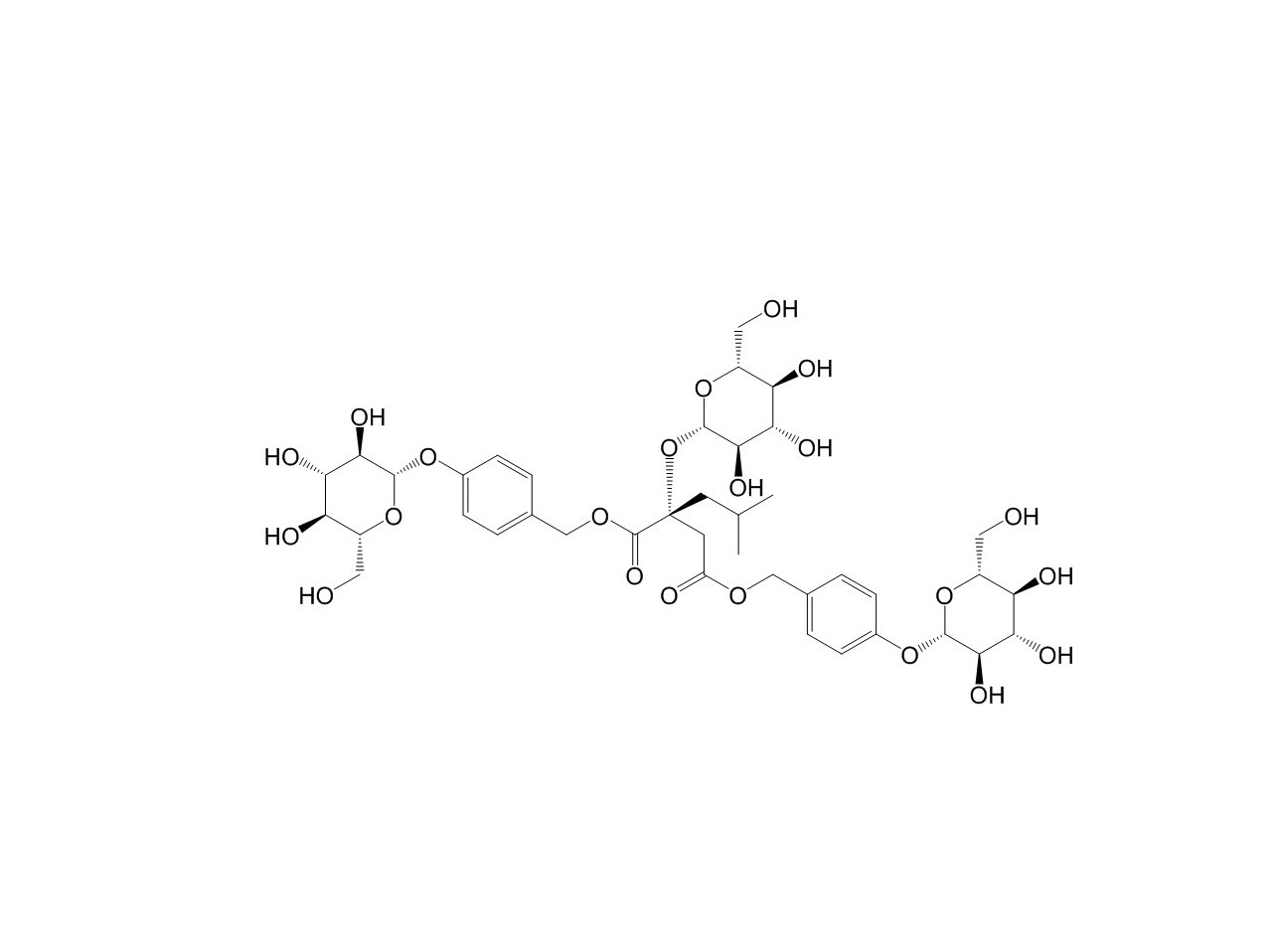 1，4-二［4- (葡萄糖氧) 苄基］-2-异丁基苹果酸酯-2-葡萄糖苷|256459-34-4