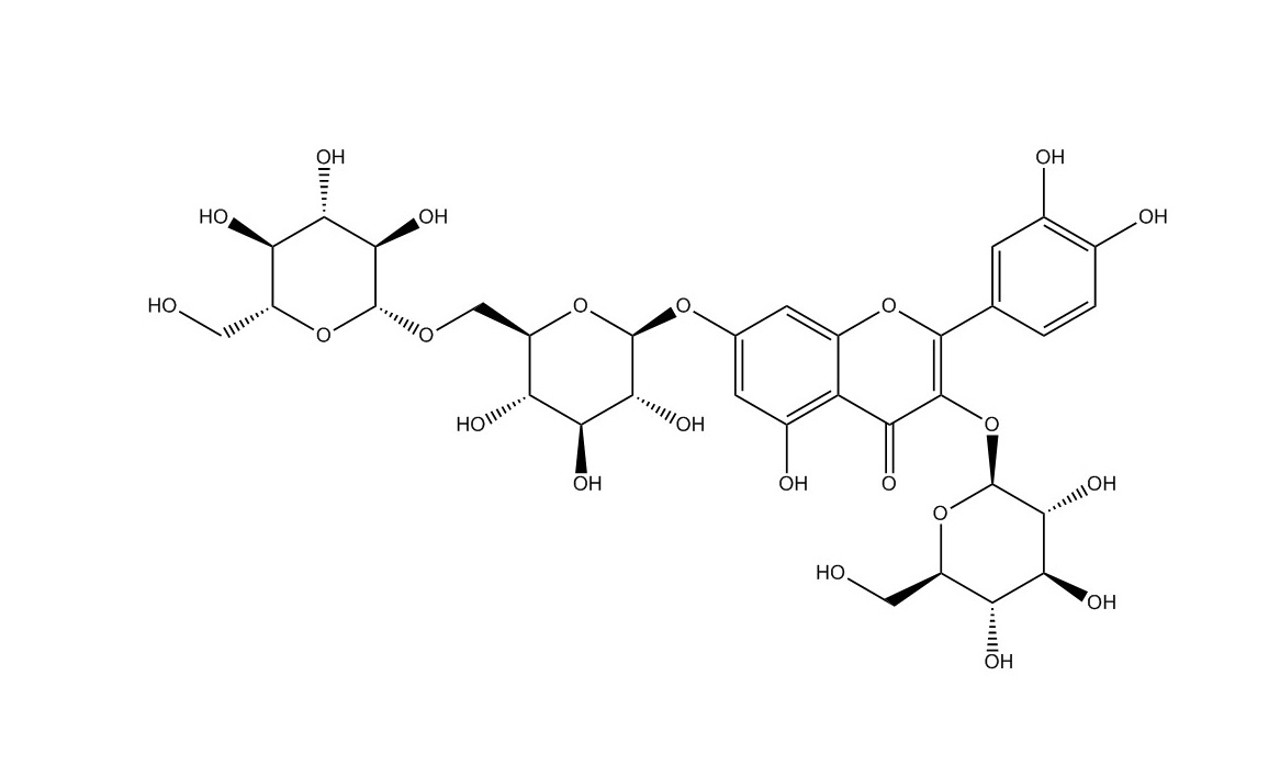 槲皮素-3-O-β-D-葡萄糖-7-O-β-D-龙胆双糖苷|60778-02-1