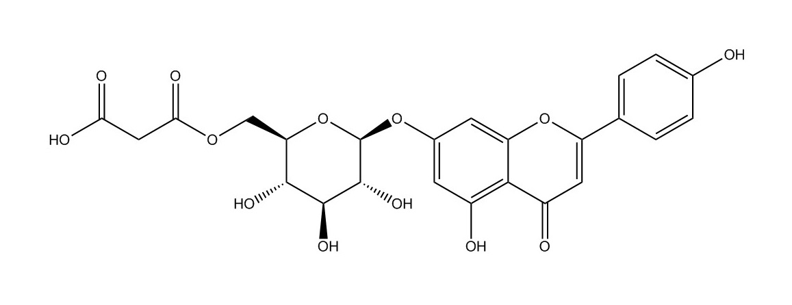 芹菜素7-O-(6”-O-丙二酸单酰)-β-D-葡萄糖苷|86546-87-4