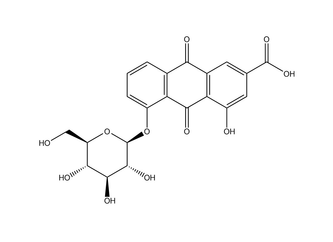 大黄酸-8-β-D-吡喃葡萄糖苷|34298-86-7