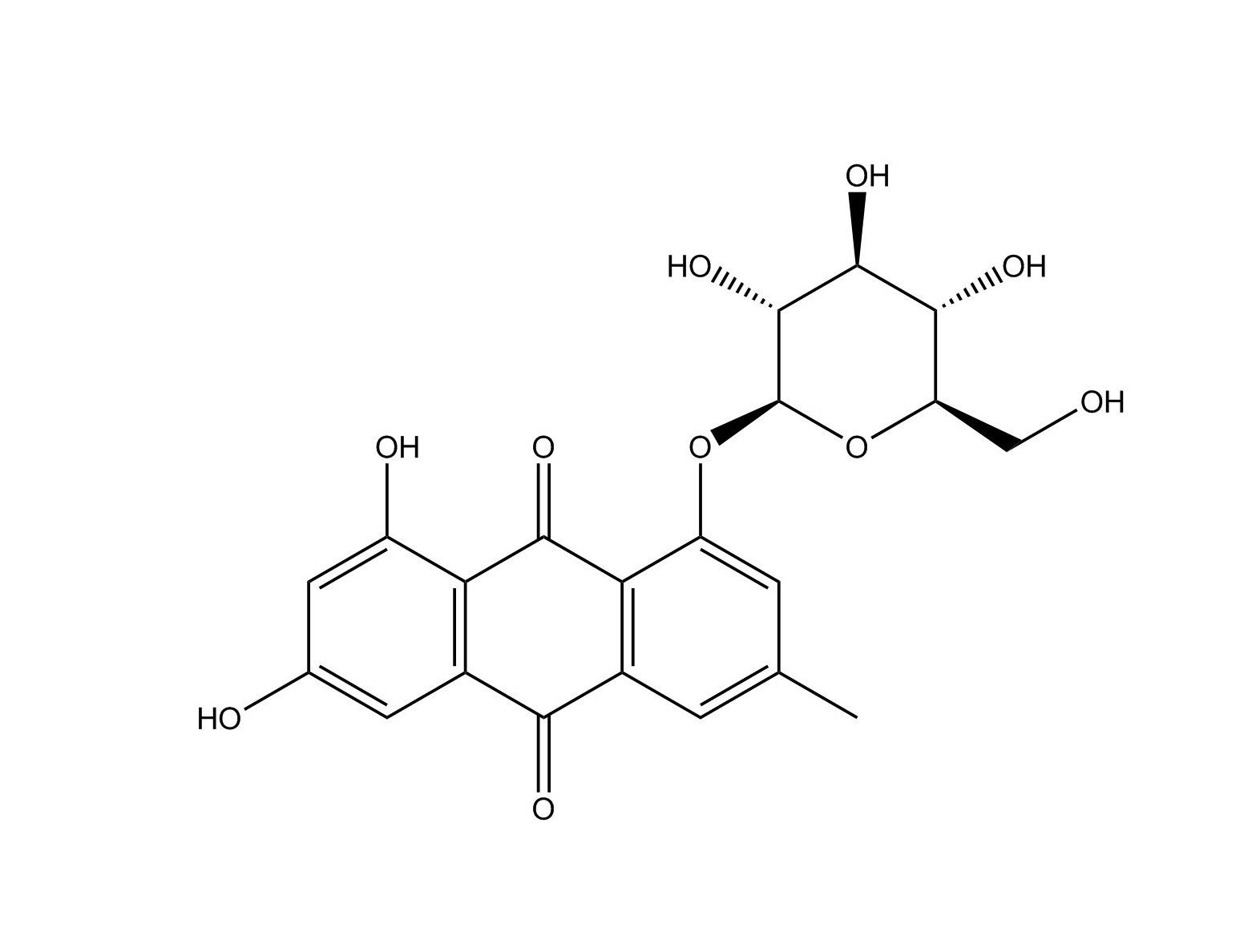 大黄素-1-O-β-D-葡萄糖苷|38840-23-2